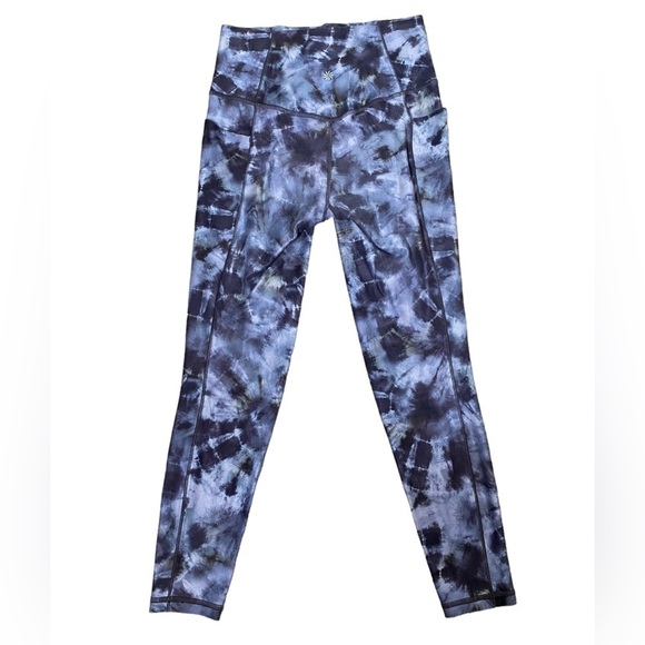 Athleta Salutation Stash Pocket II Print 7/8 Calypso Navy - Picture 4 of 8